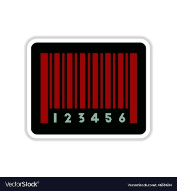 Paper sticker on white background barcode vector image