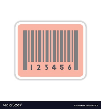 Paper sticker on white background barcode vector image