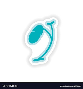 Paper sticker on white background body spleen vector image