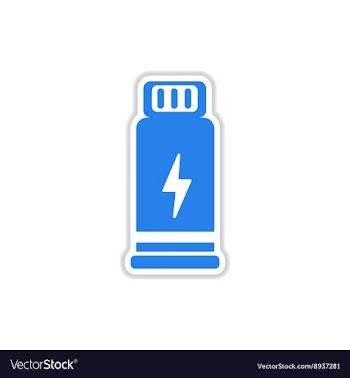 Paper sticker on white background Bottles potion vector image