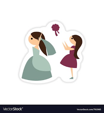 Paper sticker on white background bride throws vector image