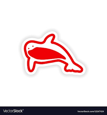 Paper sticker on white background bright killer vector image
