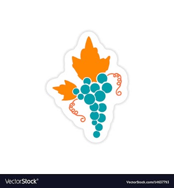 Paper sticker on white background bunches of vector image