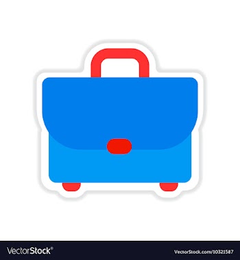 Paper sticker on white background business case vector image