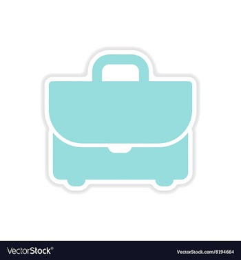 Paper sticker on white background business case vector image