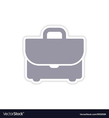 Paper sticker on white background business case vector image