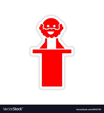 Paper sticker on white background businessman vector image