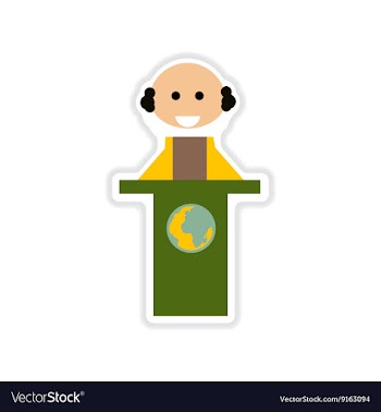 Paper sticker on white background businessman vector image