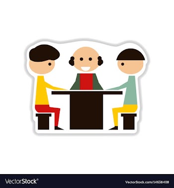 Paper sticker on white background businessmen vector image
