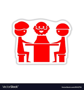Paper sticker on white background businessmen vector image