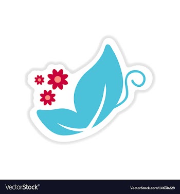 Paper sticker on white background butterfly vector image