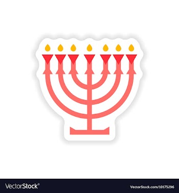 Paper sticker on white background candlestick vector image