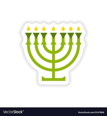 Paper sticker on white background candlestick vector image