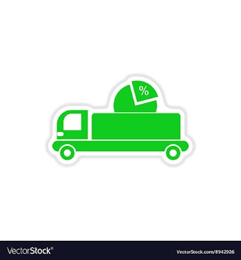 Paper sticker on white background car infographics vector image