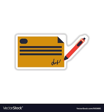 Paper sticker on white background cash a check vector image