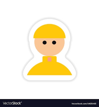 Paper sticker on white background catholic priest vector image