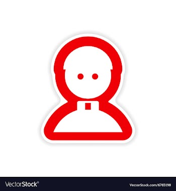 Paper sticker on white background Catholic priest vector image