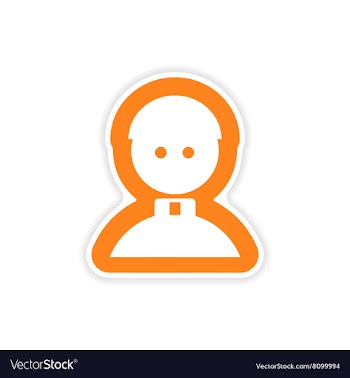Paper sticker on white background Catholic priest vector image