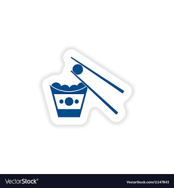 Paper sticker on white background cheese balls vector image