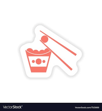 Paper sticker on white background cheese balls vector image