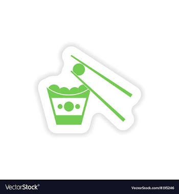 Paper sticker on white background cheese balls vector image