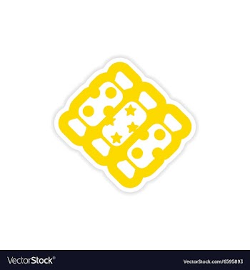 Paper sticker on white background chocolate vector image