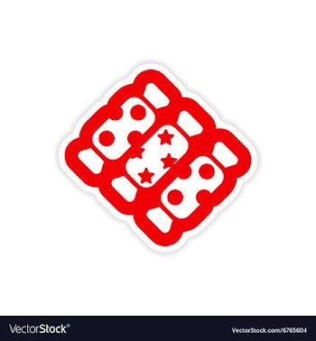 Paper sticker on white background chocolate vector image