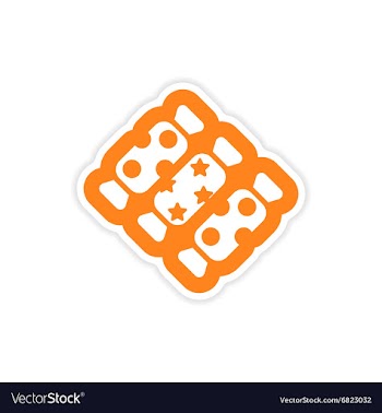 Paper sticker on white background chocolate vector image