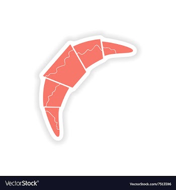 Paper sticker on white background chocolate vector image