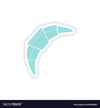 Paper sticker on white background chocolate vector image