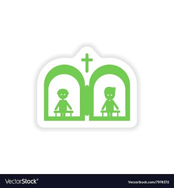 Paper sticker on white background Christian vector image