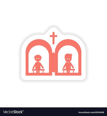 Paper sticker on white background Christian vector image