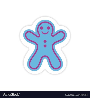 Paper sticker on white background christmas cake vector image