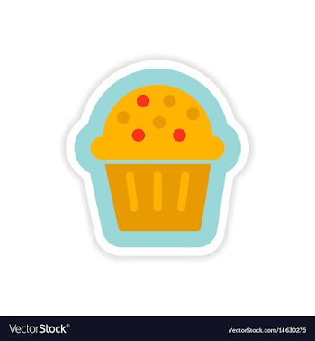 Paper sticker on white background christmas cake vector image