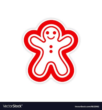 Paper sticker on white background Christmas cake vector image
