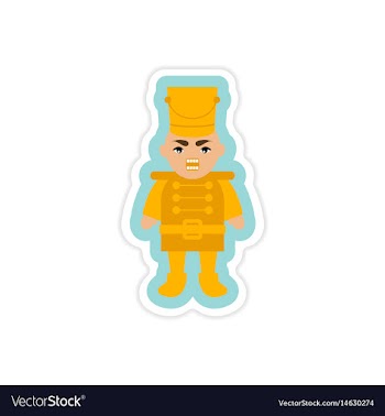 Paper sticker on white background christmas vector image