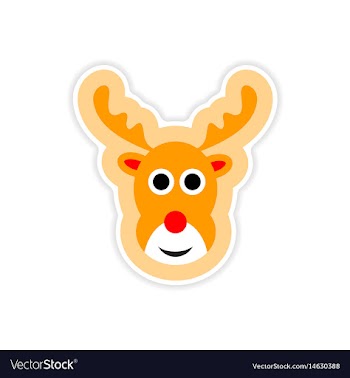 Paper sticker on white background christmas vector image