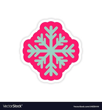 Paper sticker on white background christmas vector image