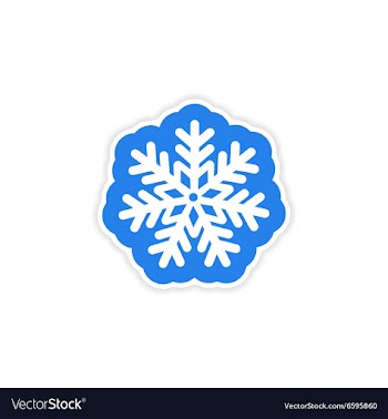 Paper sticker on white background Christmas vector image