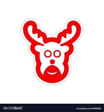 Paper sticker on white background Christmas vector image
