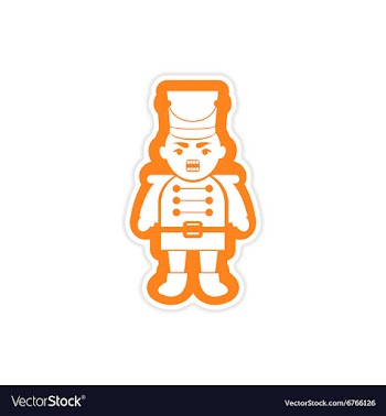 Paper sticker on white background Christmas vector image