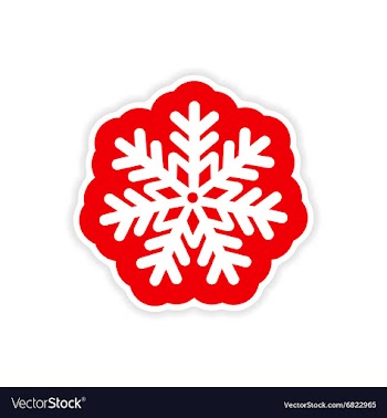Paper sticker on white background Christmas vector image