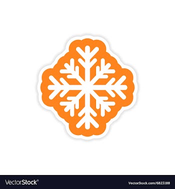 Paper sticker on white background Christmas vector image