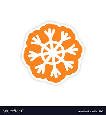 Paper sticker on white background Christmas vector image