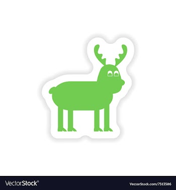 Paper sticker on white background Christmas vector image