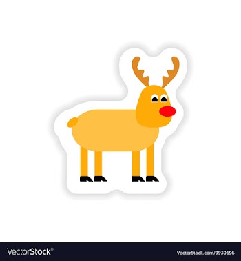 Paper sticker on white background Christmas vector image
