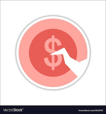 Paper sticker on white background coin crack vector image