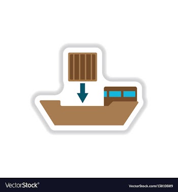 Paper sticker on white background container vector image
