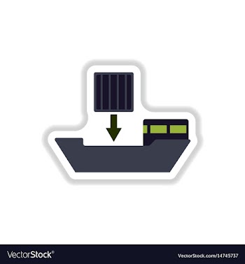 Paper sticker on white background container vector image