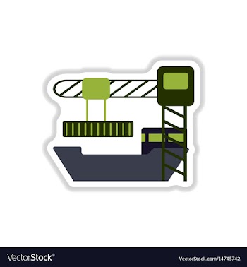 Paper sticker on white background container vector image